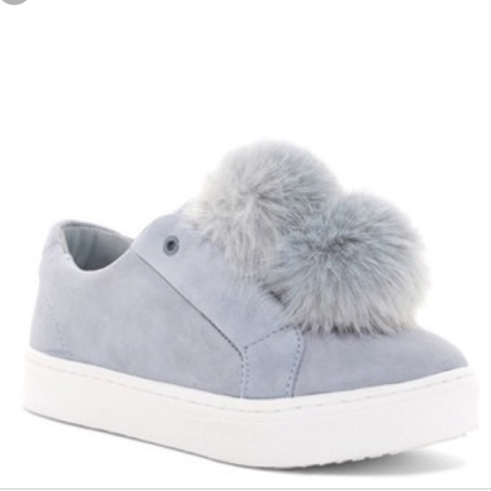 Sam Edelman Leya pom pom fur slip on sneakers!
